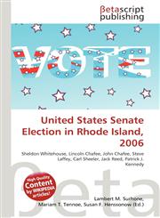 United States Senate Election in Rhode Island, 2006,6134859400,9786134859400