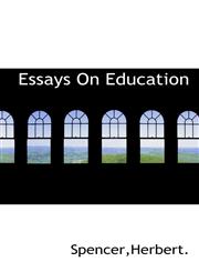 Essays On Education,1113196580,9781113196583