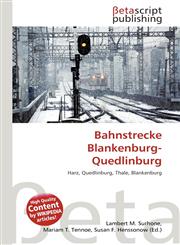 Bahnstrecke Blankenburg-Quedlinburg,6134822302,9786134822305