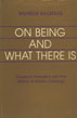 On Being and What There Is Classical Vaisesika and the History of Indian Ontology 1st Indian Edition,8170303648,9788170303640