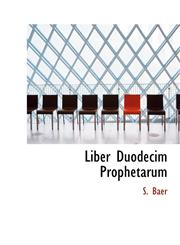 Liber Duodecim Prophetarum,1140150499,9781140150497