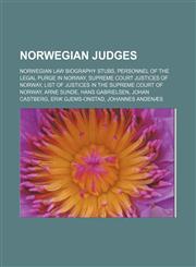 Norwegian judges Norwegian law biography stubs, Personnel of the legal purge in Norway, Supreme Court Justices of Norway,1155959396,9781155959399