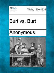 Burt vs. Burt,1275070175,9781275070172
