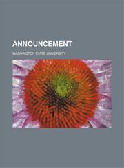 Announcement,1458813940,9781458813947