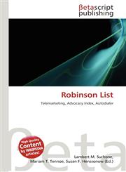 Robinson List,6136079887,9786136079882