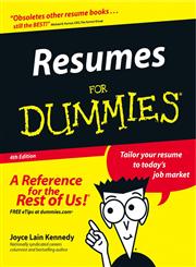 Resumes for Dummies 4th Edition,0764554719,9780764554711