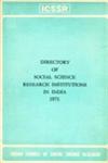 Directory of Social Science Research Institutions in India Vol. 1