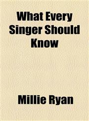 What Every Singer Should Know,1153651831,9781153651837