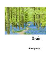 Orain,1117783936,9781117783932