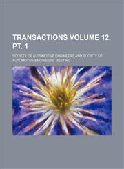 Transactions Volume 12, pt. 1,1153185172,9781153185172