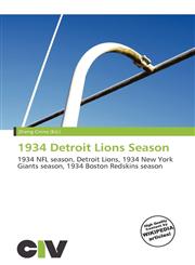 1934 Detroit Lions Season,6135998102,9786135998108