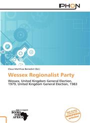 Wessex Regionalist Party,6139309131,9786139309139