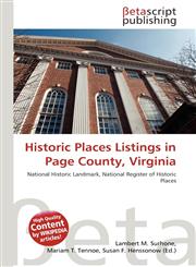 Historic Places Listings in Page County, Virginia,6137548023,9786137548028