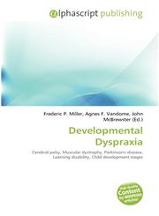 Developmental Dyspraxia,6134015377,9786134015370