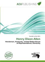Henry Dixon Allen,613992104X,9786139921041