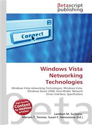 Windows Vista Networking Technologies,6130310102,9786130310103