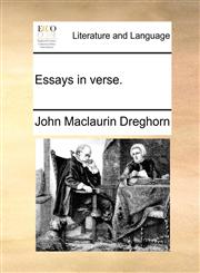 Essays in verse.,1171389825,9781171389828