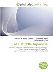 Late Middle Japanese,6135588648,9786135588644