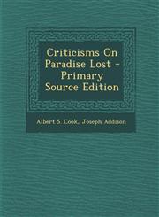 Criticisms on Paradise Lost,128756013X,9781287560135