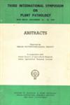 Third International Symposium on Plant Pathology, New Delhi, December 14-18, 1981 : Abstracts