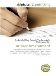 Bricker Amendment,6130242328,9786130242329