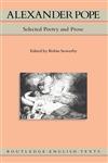 Alexander Pope Selected Poetry and Prose,0415006651,9780415006651