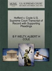 Hofferd v. Coyle U.S. Supreme Court Transcript of Record with Supporting Pleadings,1270290363,9781270290360