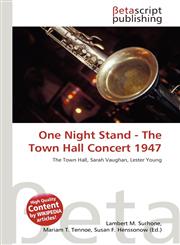 One Night Stand - The Town Hall Concert 1947,6135175157,9786135175158