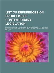 List of References on Problems of Contemporary Legislation,1151574333,9781151574336