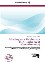 Birmingham Edgbaston (UK Parliament Constituency),6137736288,9786137736289