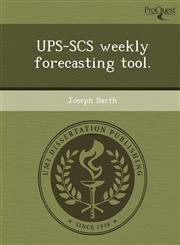 UPS-SCS weekly forecasting tool.,124897512X,9781248975121