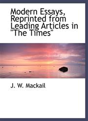 Modern Essays, Reprinted from Leading Articles in the Times,1115341308,9781115341301