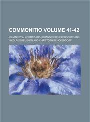 Commonitio Volume 41-42,1234097117,9781234097110
