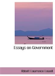 Essays on Government,1103590278,9781103590278