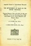 The Improvement of Goats in the United Provinces Progress Report of the Work Done for the Year - 1938-39, At the Goat Breeding Fram, Etah, with Tables of Live Stock Statistics and Balance Sheet