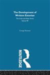 The Development of Written Estonian (Uralic and Altaic Series),0700708901,9780700708901