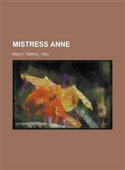 Mistress Anne,1153775255,9781153775250