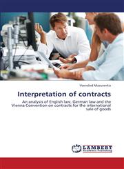 Interpretation of Contracts,3659454273,9783659454271