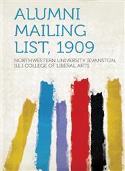 Alumni Mailing List, 1909,1314107844,9781314107845