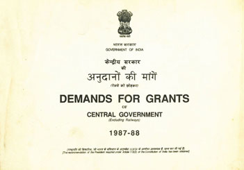 Demands for Grants of Central Government (Excluding Railways) - 1987-88