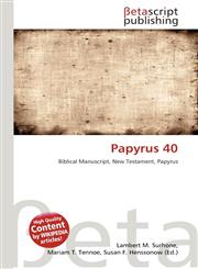 Papyrus 40,6133037644,9786133037649
