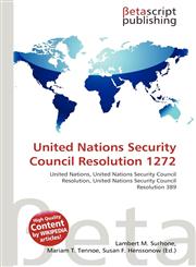 United Nations Security Council Resolution 1272,6135091425,9786135091427