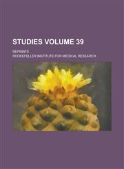 Studies; Reprints Volume 39,1236810228,9781236810229