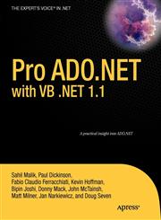 Pro ADO.NET with VB .Net 1.1,1590594347,9781590594346