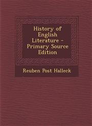 History of English Literature - Primary Source Edition,1294534394,9781294534396