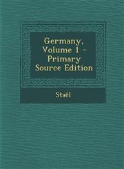 Germany, Volume 1 - Primary Source Edition,1293854093,9781293854099