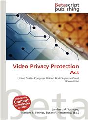 Video Privacy Protection Act,6133555203,9786133555204