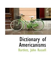 Dictionary of Americanisms,1113194138,9781113194138