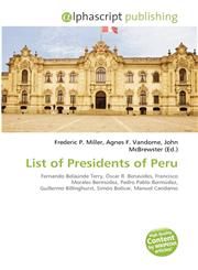List of Presidents of Peru,6135642677,9786135642674