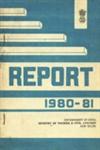 Report - 1980-81 : Ministry of Tourism and Civil Aviation